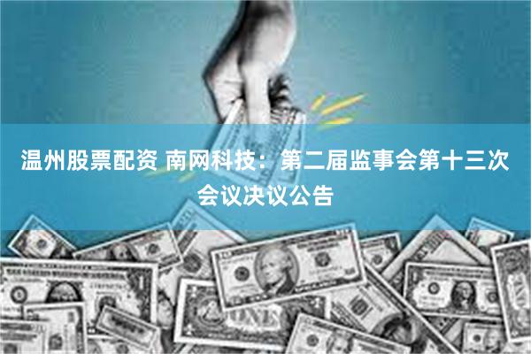 温州股票配资 南网科技：第二届监事会第十三次会议决议公告