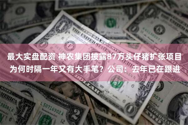 最大实盘配资 神农集团披露87万头仔猪扩张项目 为何时隔一年又有大手笔？公司：去年已在跟进