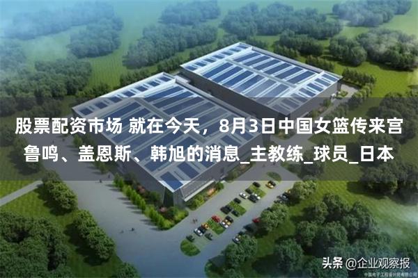 股票配资市场 就在今天，8月3日中国女篮传来宫鲁鸣、盖恩斯、韩旭的消息_主教练_球员_日本