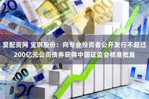爱配资网 宝钢股份：向专业投资者公开发行不超过200亿元公司债券获得中国证监会核准批复